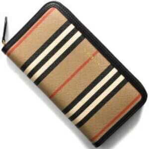 Burberry Elmore Check Long Wallet Beige Black IFR